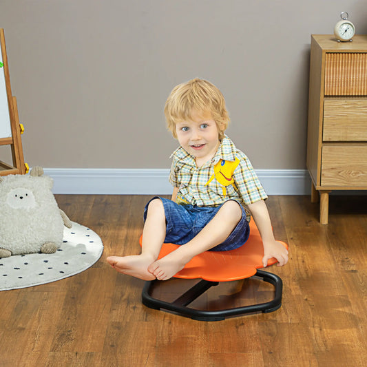 Flower-Shaped Kids Swivel Chair, Non-Slip Spinning Chair, Orange Kids Chairs & Seating Orange, Black at Gallery Canada