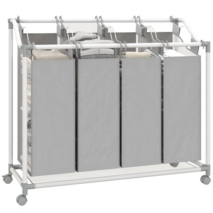 160L Laundry Hamper with Wheels, 4 Removable Bags, Grey Bath Accessories at Gallery Canada