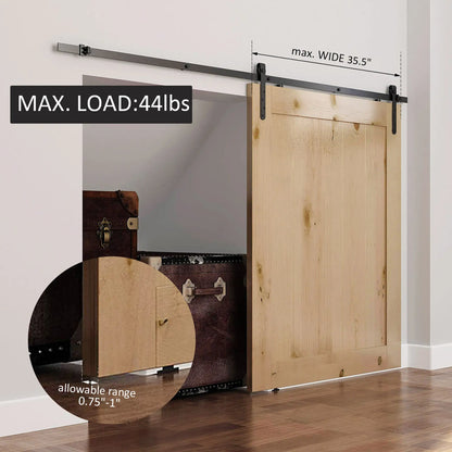 6FT Antique Sliding Barn Door Hardware Kit, Single Door, Coffee Door Hardware at Gallery Canada