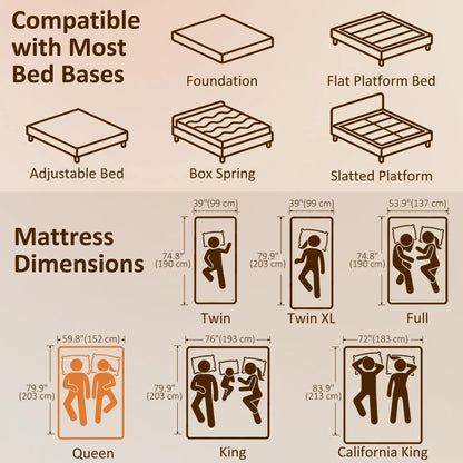Queen 8 Inch Memory Foam Mattress, Medium Firm, CertiPUR-US Mattresses at Gallery Canada