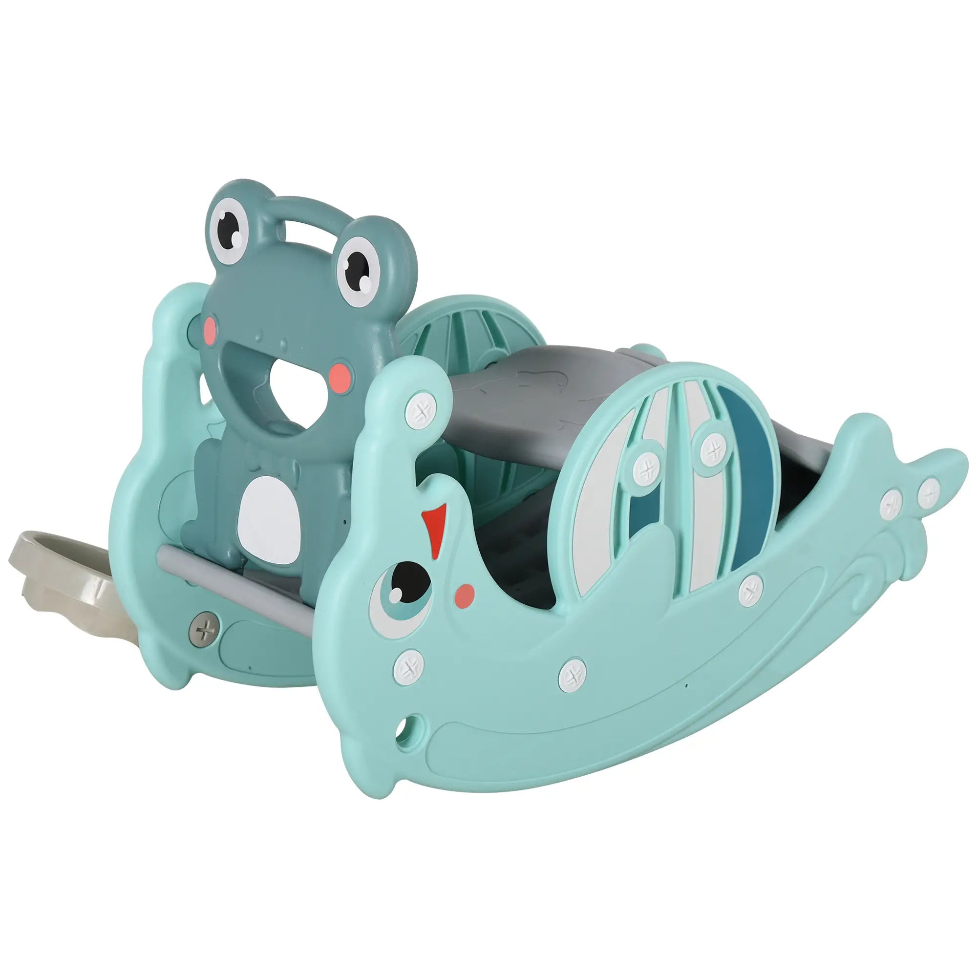 3-in-1 Kids Slide, Rocking Horse, Basketball Hoop, Age 1.5-3, Green Rocking Horses at Gallery Canada