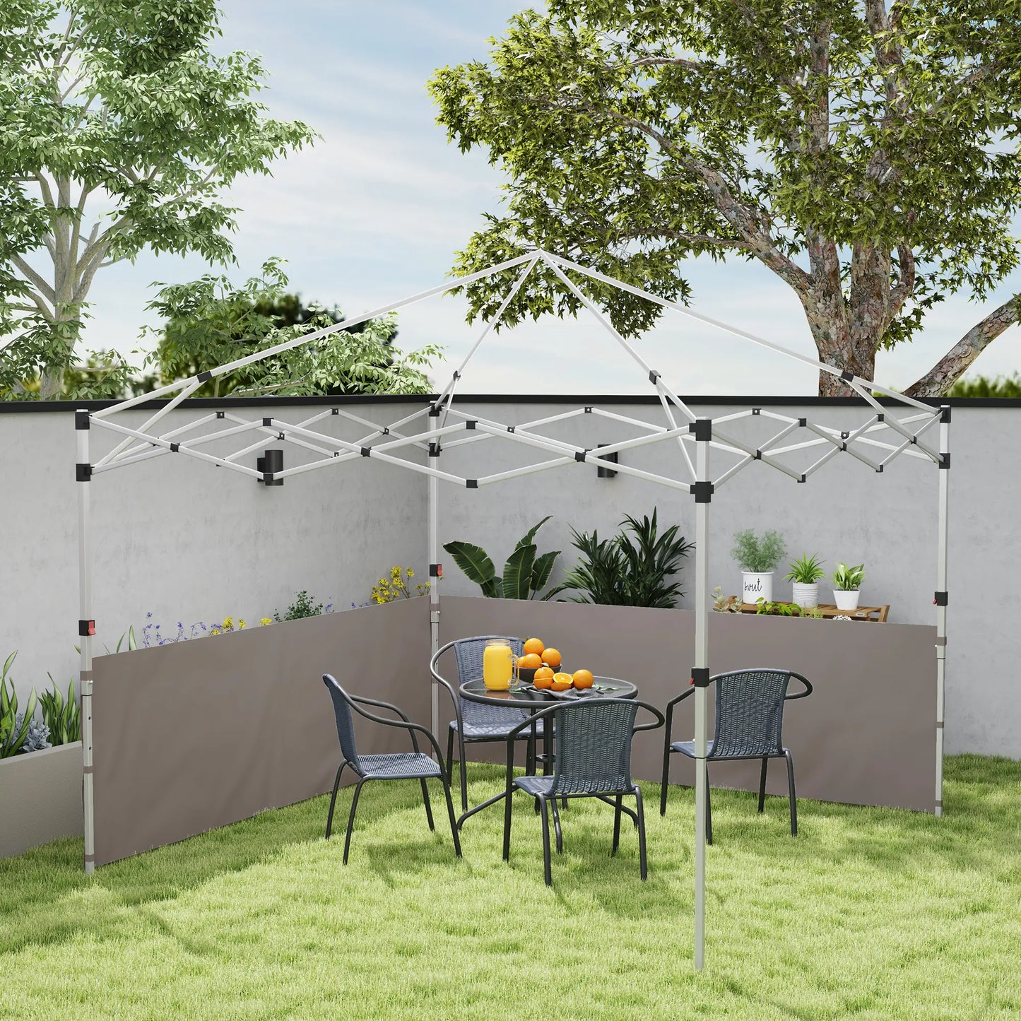 Canopy Sidewalls, 10' x 10' or 10' x 20', 2 PCS, Grey Gazebo Sidewalls at Gallery Canada