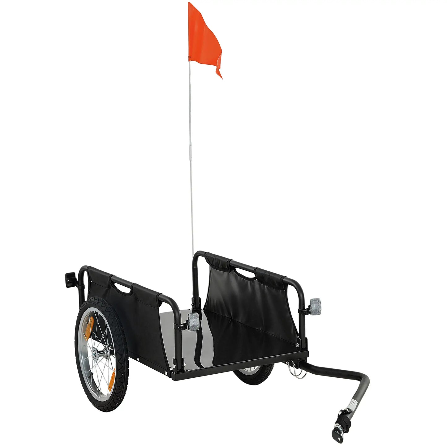 Bike Cargo Trailer, 16" Pneumatic Wheels, Red Flag, Red Bike Cargo Trailers at Gallery Canada