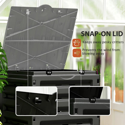 Compost Bin, Garden Composter, 120 Gallon (450L), Orange Garden Accessories at Gallery Canada