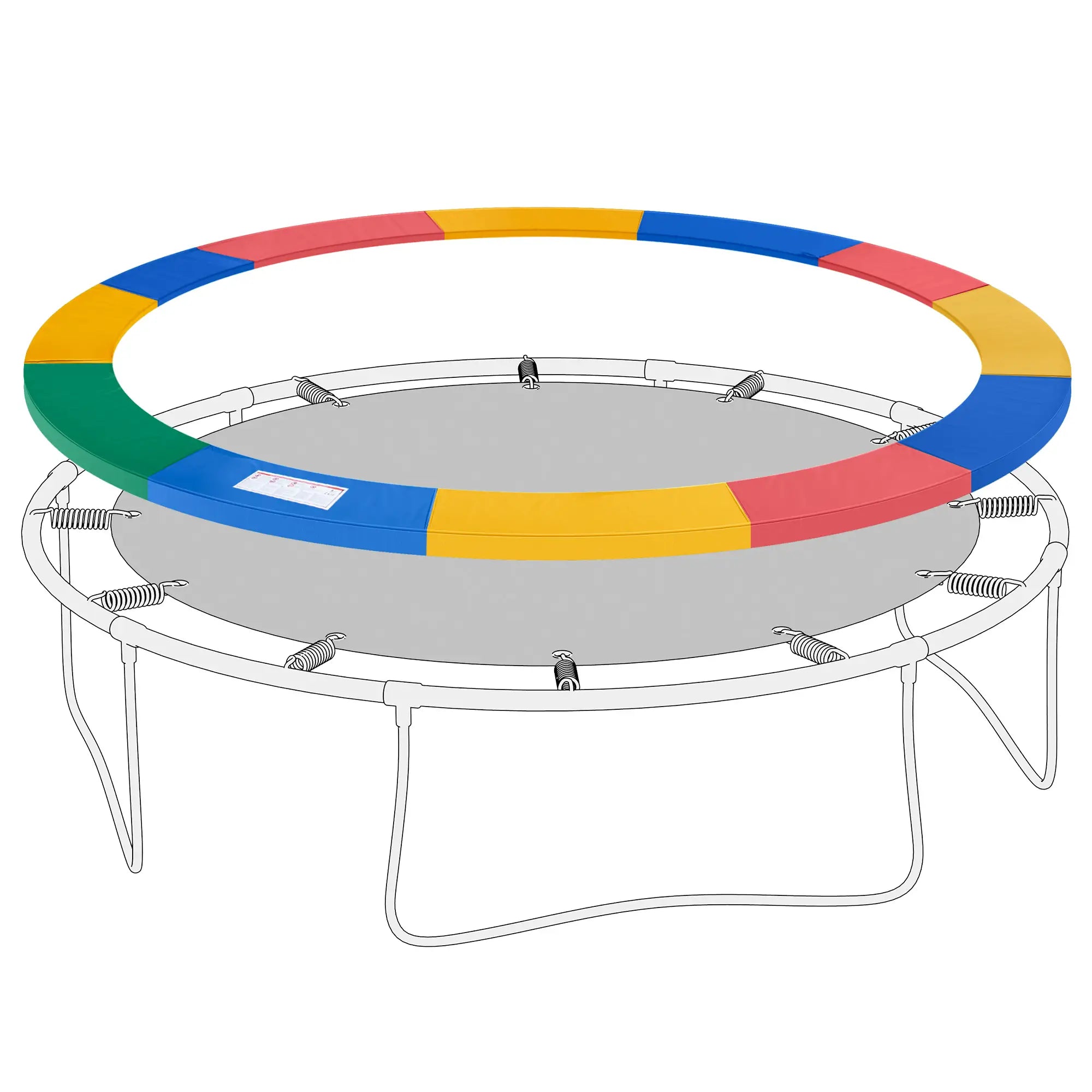 12ft Trampoline Pad, 144 Spring Safety Cover, EPE Foam, Colorful Trampolines at Gallery Canada