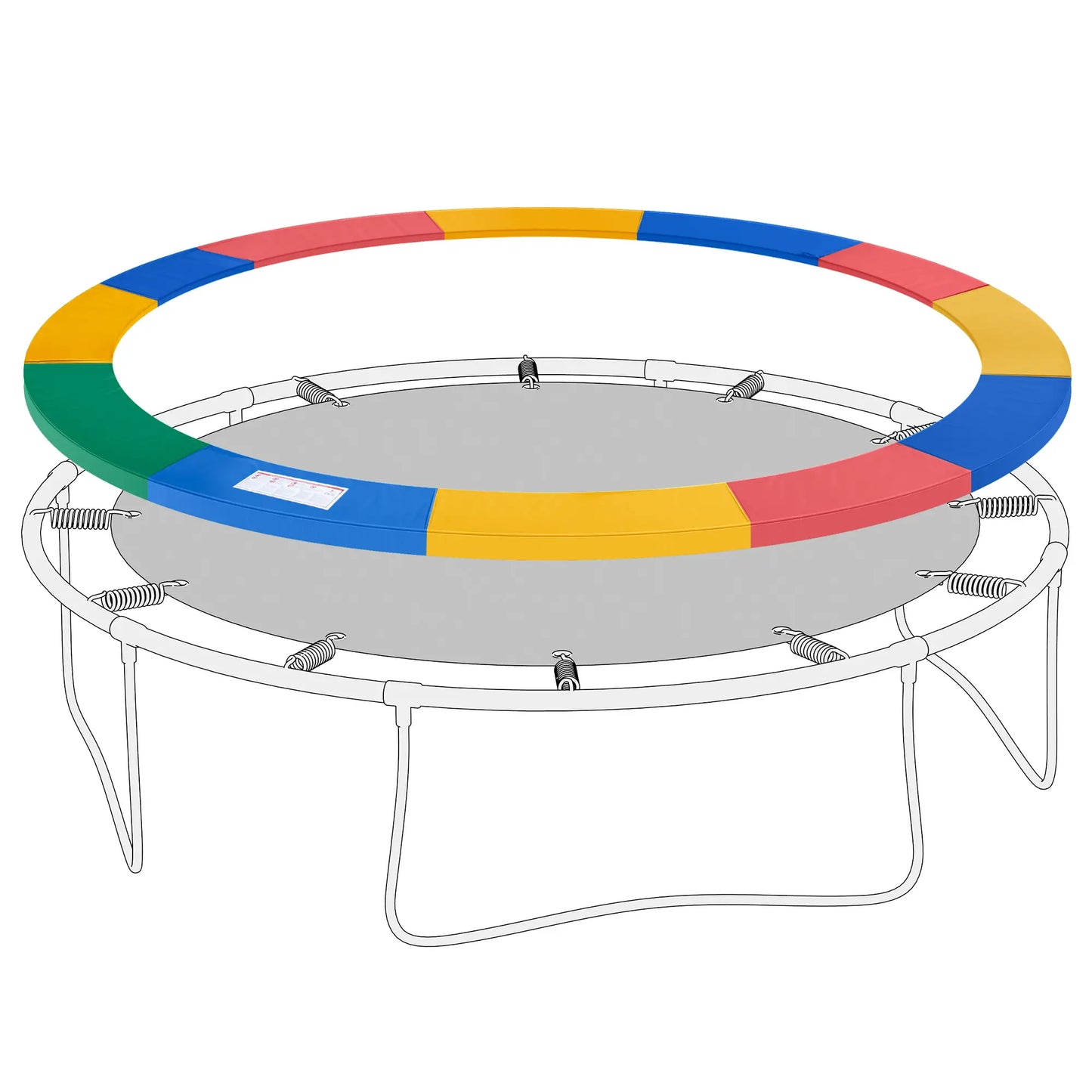 12ft Trampoline Pad, 144 Spring Safety Cover, EPE Foam, Colorful Trampolines at Gallery Canada