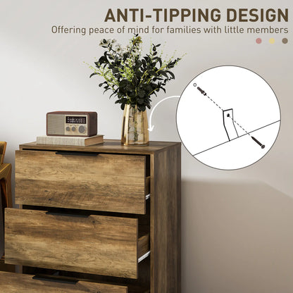 3 Drawer Dresser Tower, Chest for Bedroom, Hallway, Natural Storage Cabinets at Gallery Canada