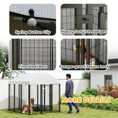 Outdoor Dog Kennel, Waterproof UV-Resistant Cover, 6 x 6 x 6 ft Houses, Kennels & Pens at Gallery Canada