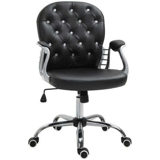 Ergonomic Office Chair, Adjustable Height, Padded Seat, Black
