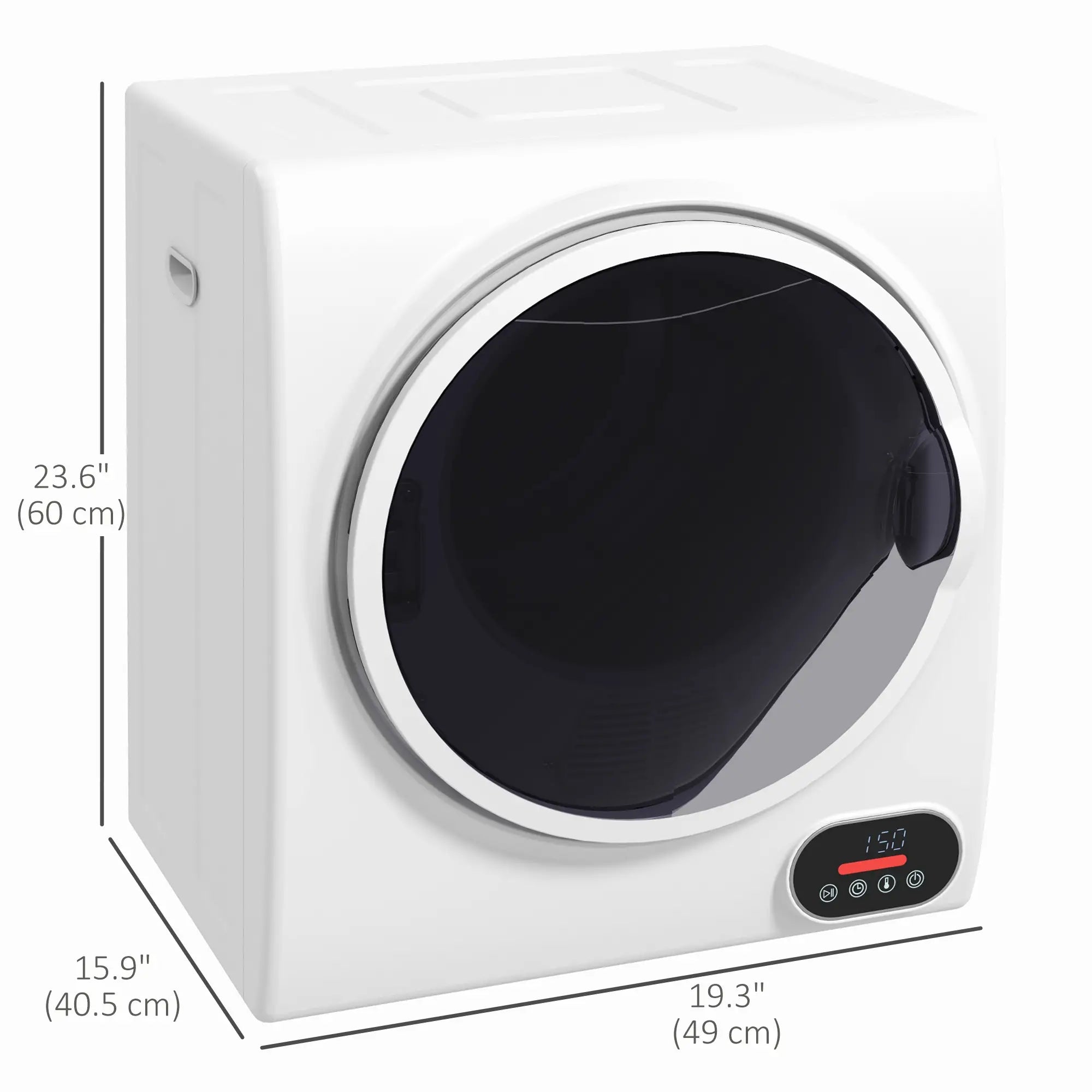 1.5 cu.ft Portable Clothes Dryer, Intelligent Drying, 850W, White Dryer Machines at Gallery Canada