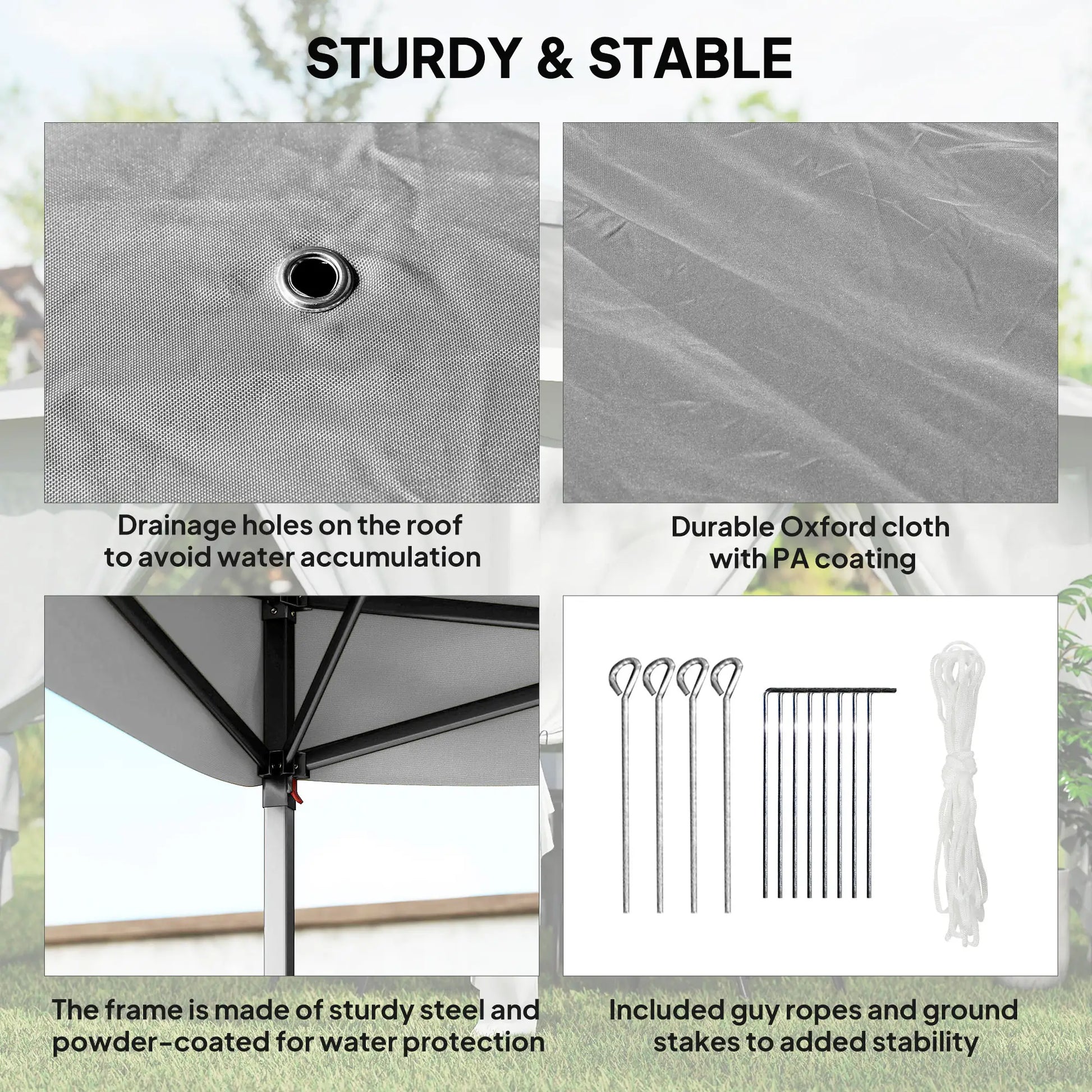 11' x 11' Pop Up Gazebo, Double Roof, Adjustable Canopy Tent, Dark Grey Pop Up Canopies at Gallery Canada