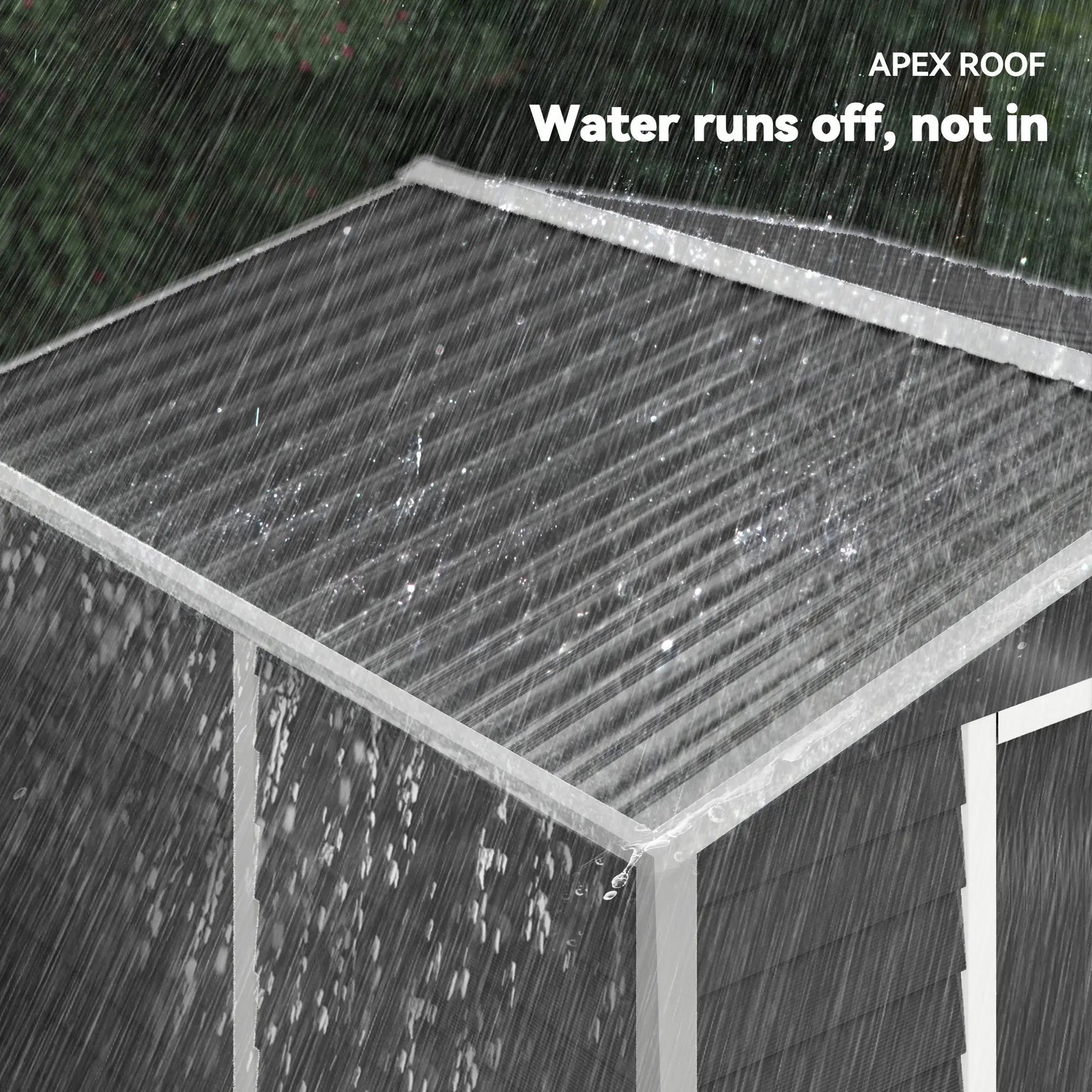 8' x 7' Outdoor Storage Shed, Galvanized Metal, Lockable Doors, Dark Grey Sheds at Gallery Canada