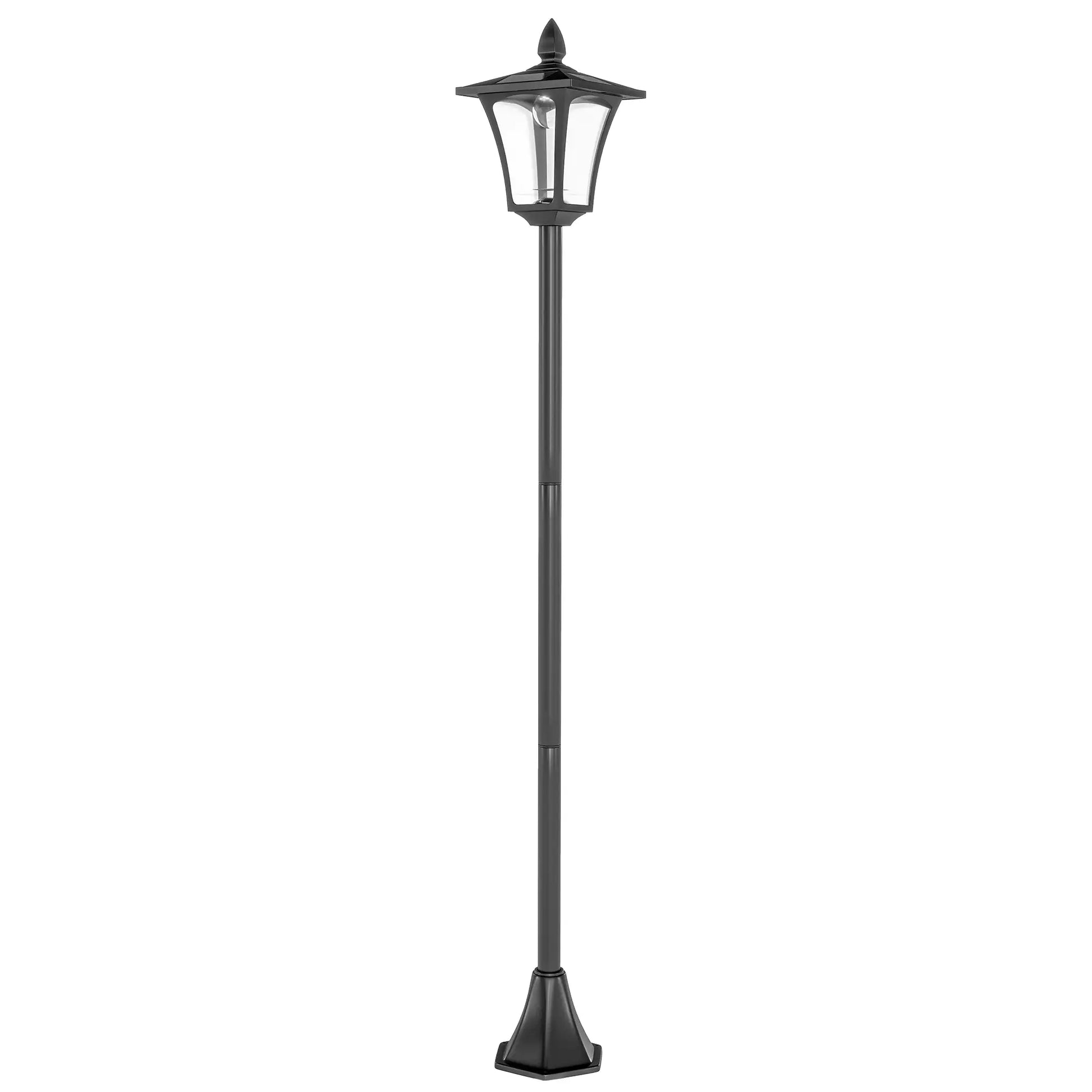 Solar LED Streetlight, 40 Lumens, Waterproof, 63"H, Black Solar Post Lamps at Gallery Canada