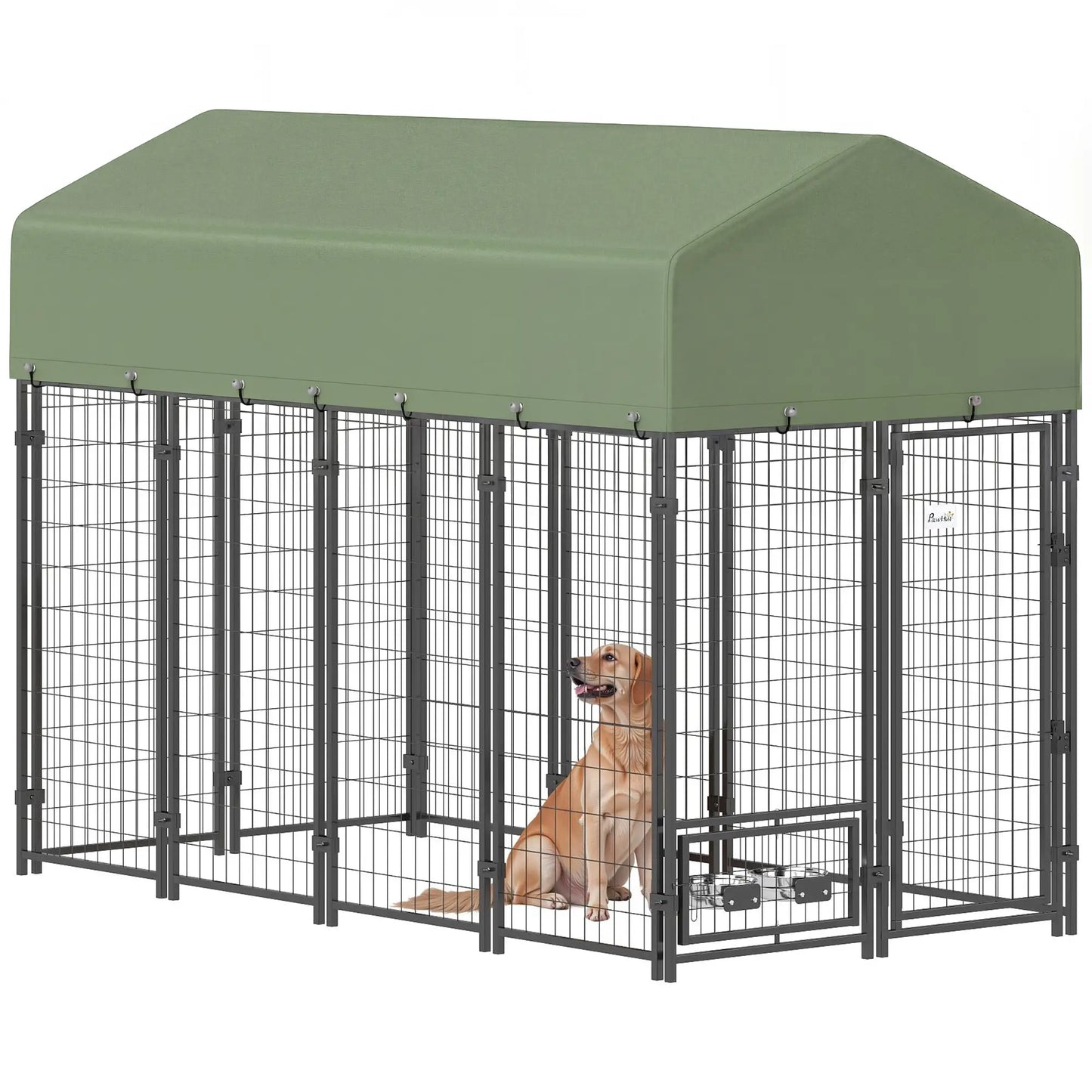 8' x 4' x 6' Outdoor Dog Kennel, Waterproof UV Resistant Cover, Green Dog Kennels at Gallery Canada