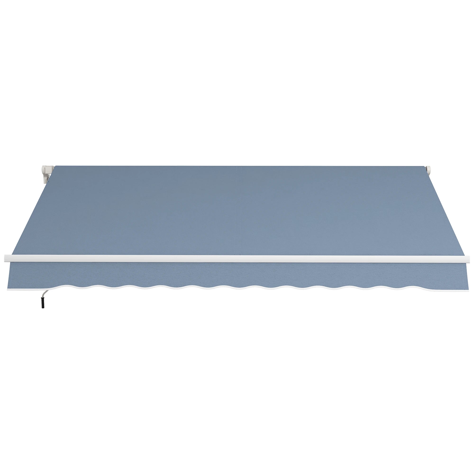 12' x 10' Manual Retractable Awning, Adjustable Sunshade Shelter, Light Grey Patio Awnings Light Grey at Gallery Canada