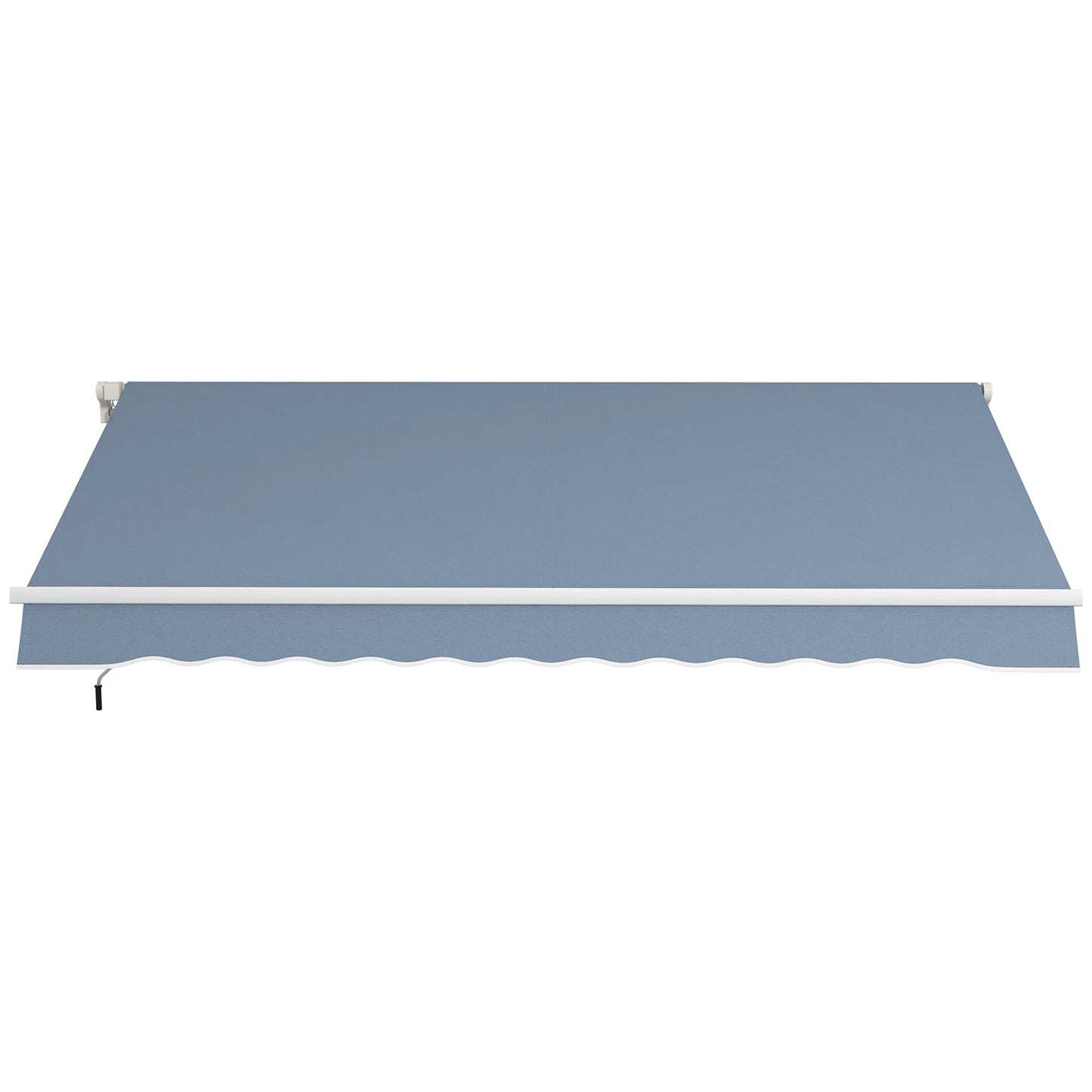 12' x 10' Manual Retractable Awning, Adjustable Sunshade Shelter, Light Grey Patio Awnings Light Grey at Gallery Canada
