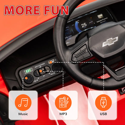 12V Chevrolet Silverado EV RST Licensed Kids Car, Remote Control, Red Electric Toy Cars at Gallery Canada