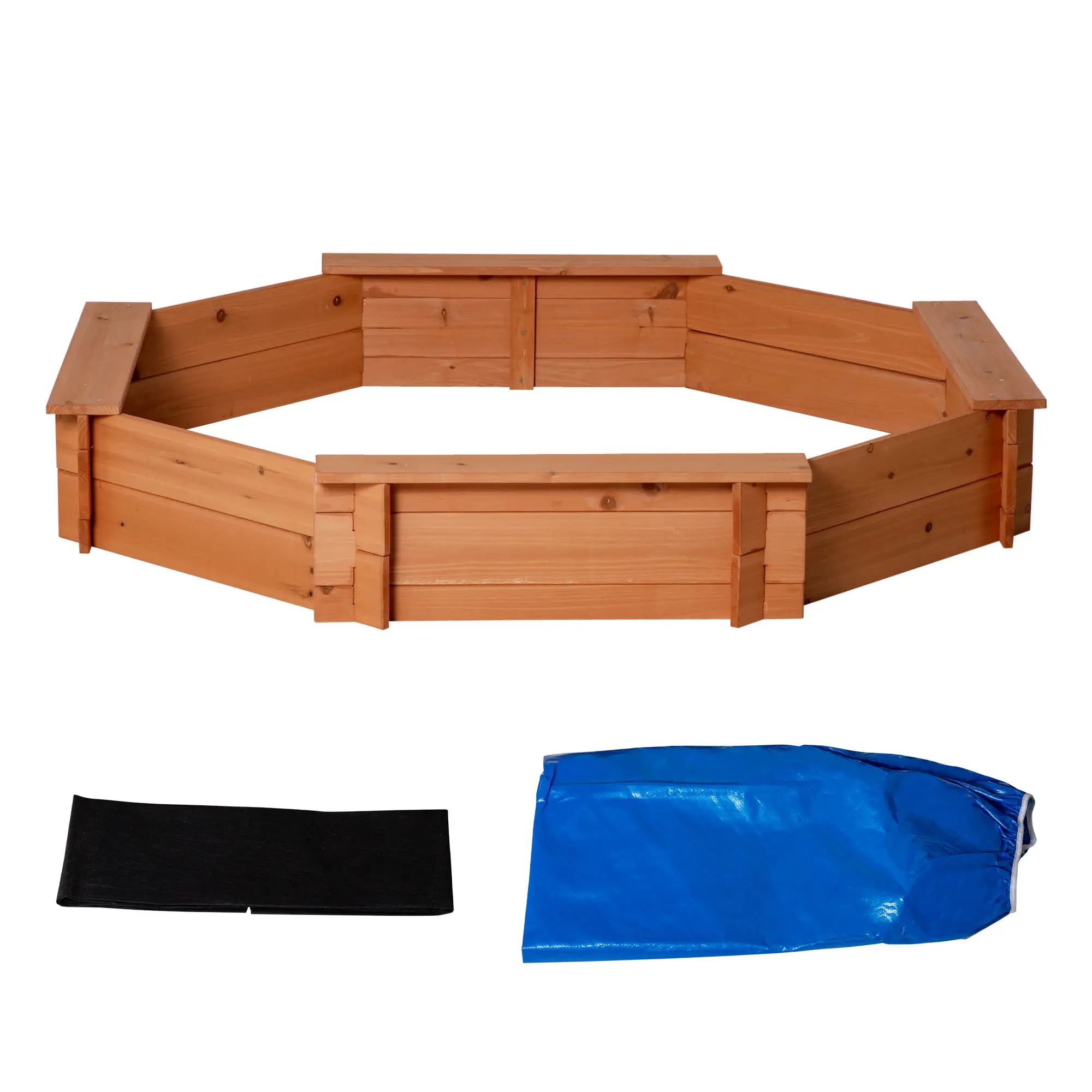 Kids Sandbox with Cover, Seat, 55