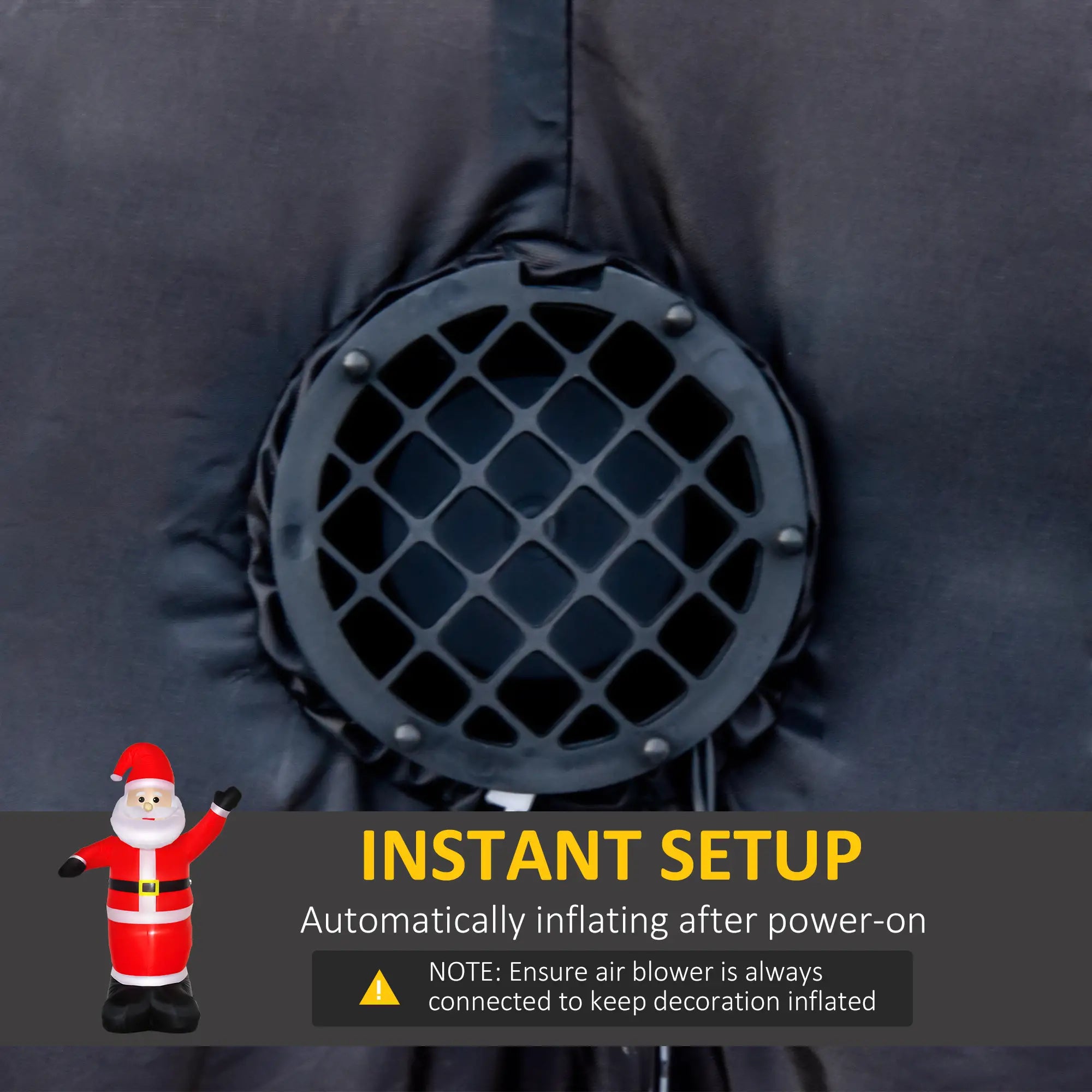 8ft Inflatable Santa Claus, LED Yard Display for Garden Christmas Inflatables at Gallery Canada