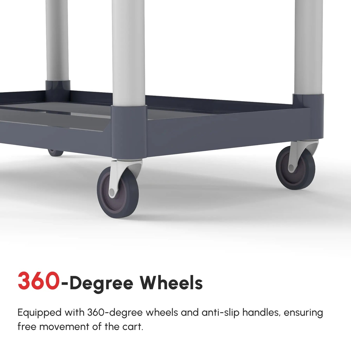 3-Tier Utility Cart, 3 Shelves, Rolling Storage Trolley, Silver Grey Kitchen Islands & Kitchen Carts at Gallery Canada