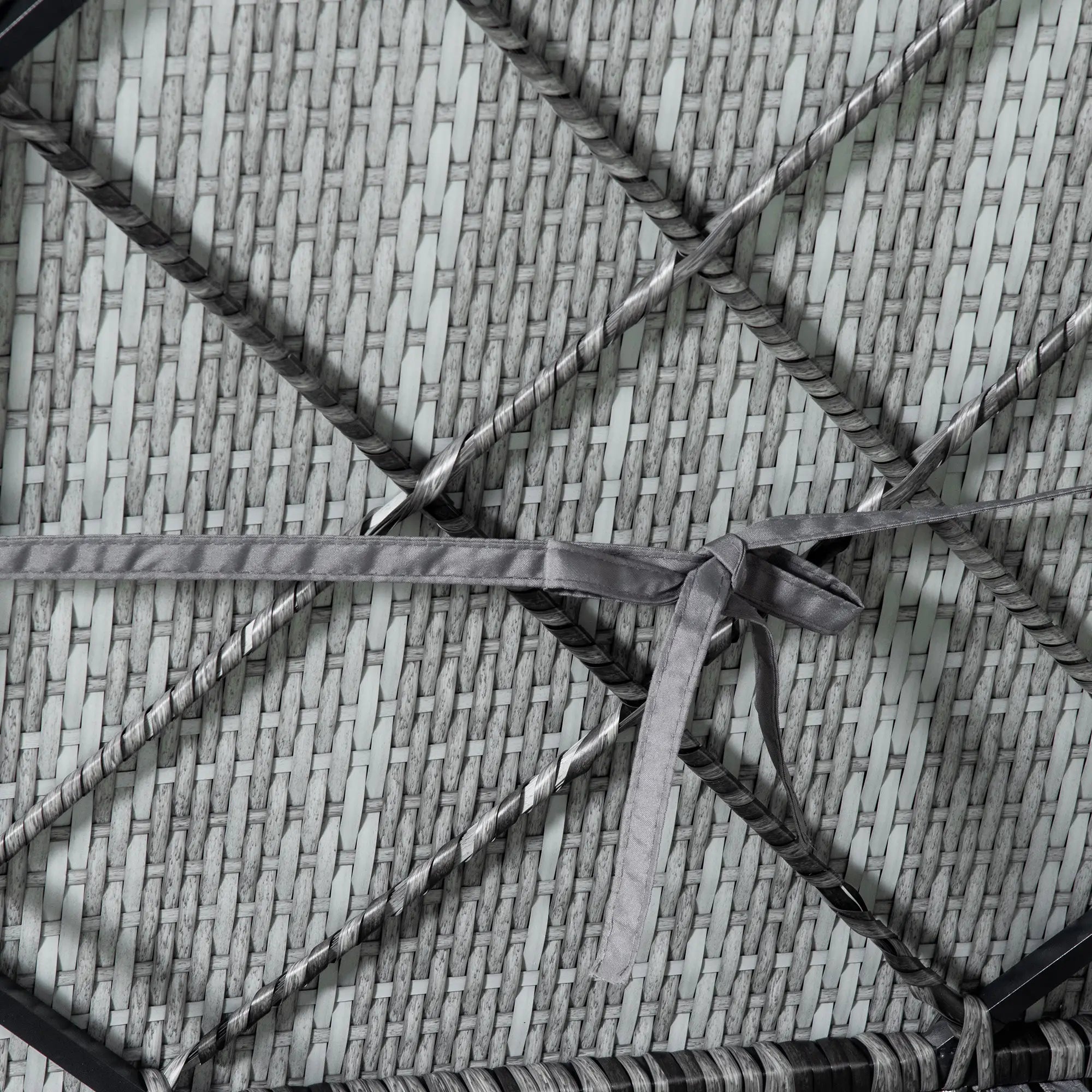 Patio Wicker Lounger, Outdoor PE Rattan Chaise Lounge, Adjustable Recliner, Grey Chaise Loungers at Gallery Canada