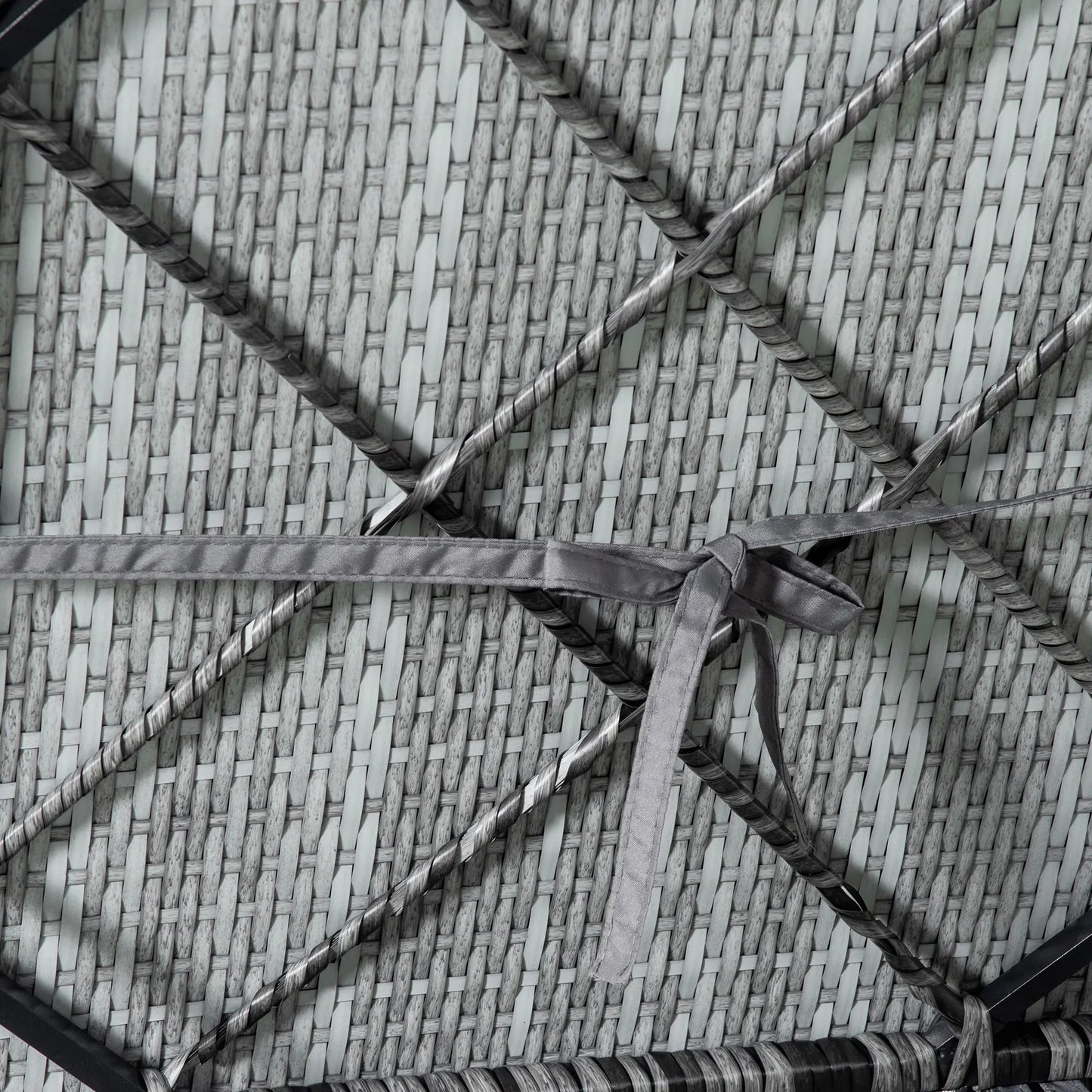 Patio Wicker Lounger, Outdoor PE Rattan Chaise Lounge, Adjustable Recliner, Grey Chaise Loungers at Gallery Canada