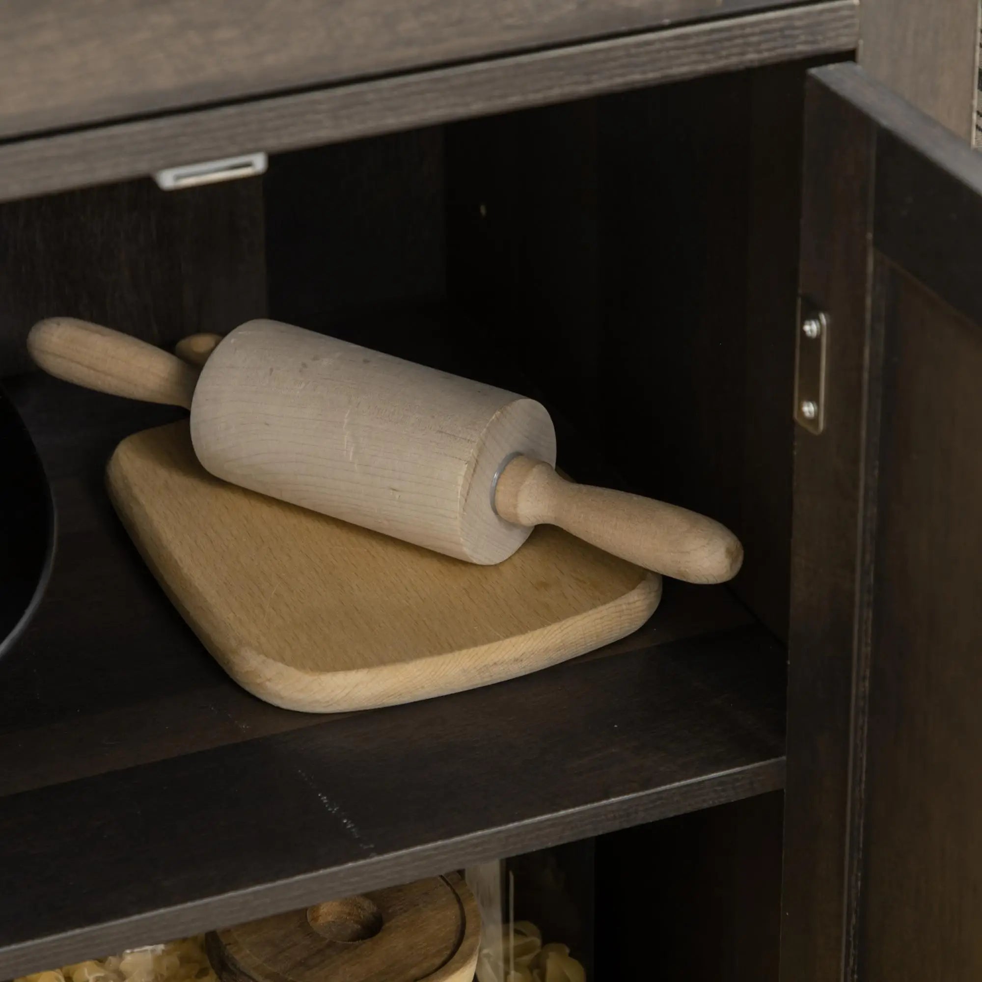 Kitchen Island with Storage, Rolling Cart, Rubber Wood Top, Brown Oak, Brown Kitchen Islands & Kitchen Carts at Gallery Canada