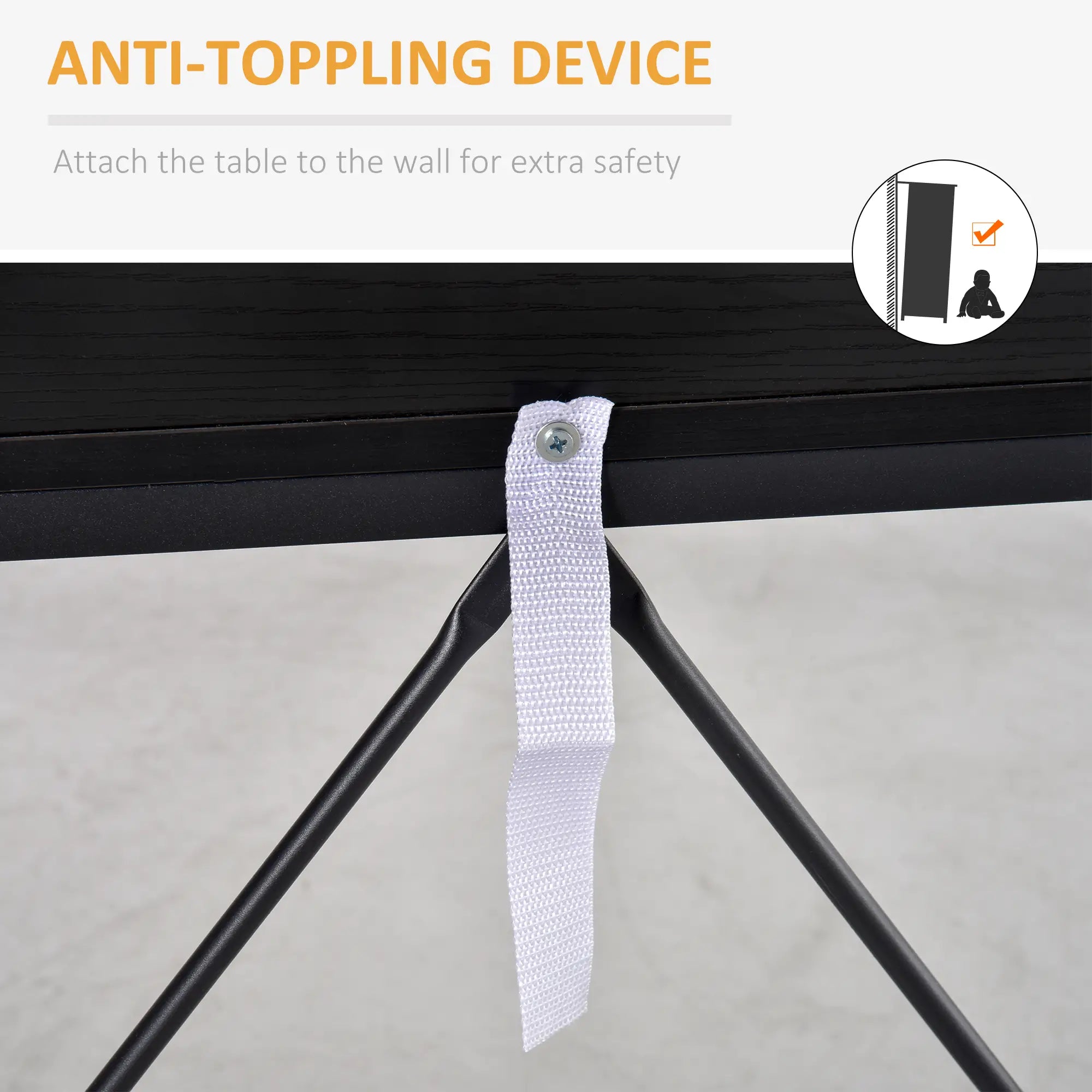 Console Table with 2 Drawers, Steel Frame, Black Console Tables at Gallery Canada