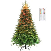 Sapin de Noël Frasier Grande Fir de 7,5 pieds, lumières LED, télécommande, minuterie