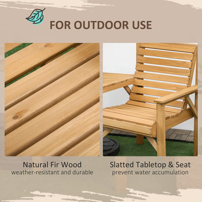 3Pcs Outdoor Bench Set, Backyard, Balcony, Light Brown Outdoor Benches at Gallery Canada