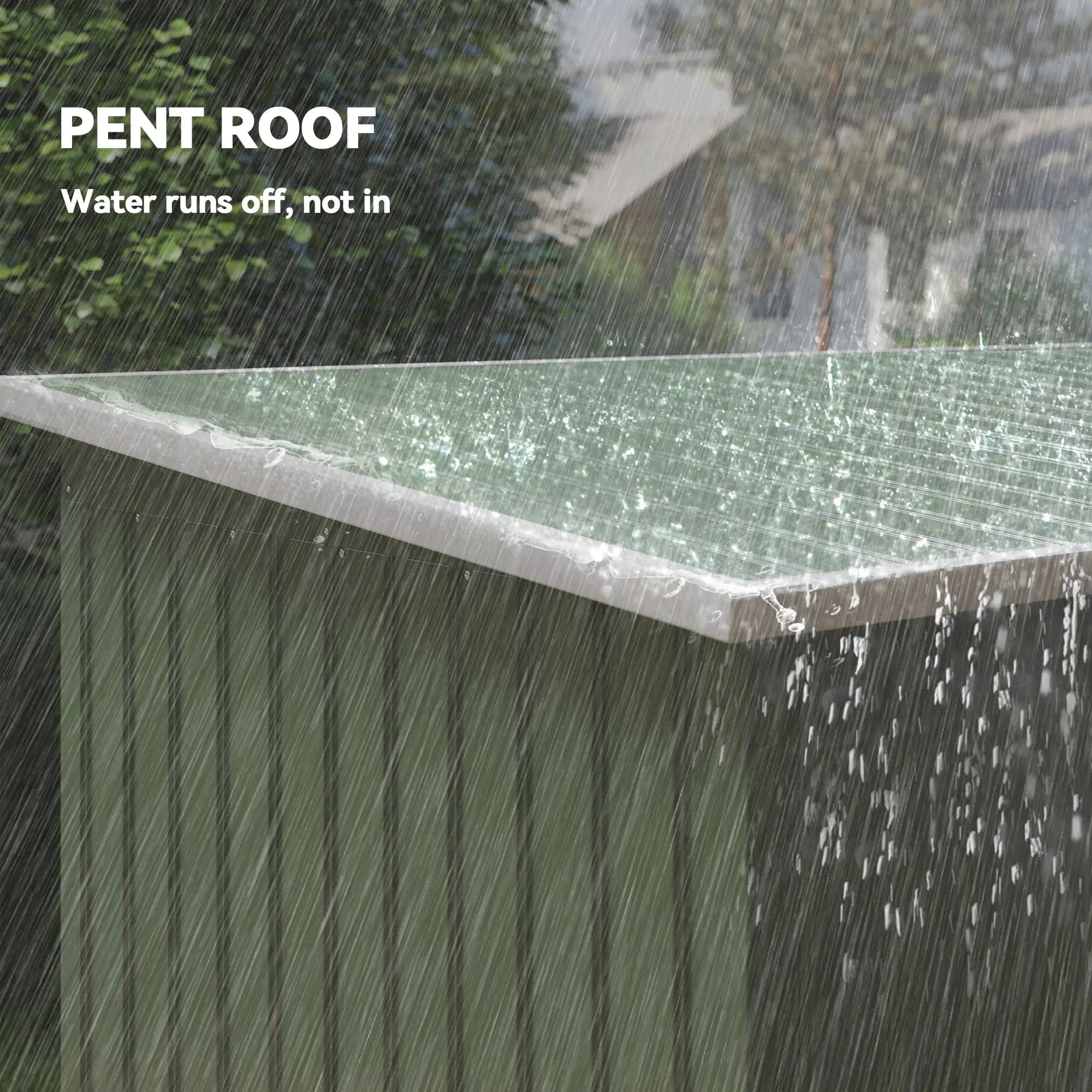 9' x 4' Metal Garden Storage Shed, with Foundation Kit, Light Green Sheds at Gallery Canada