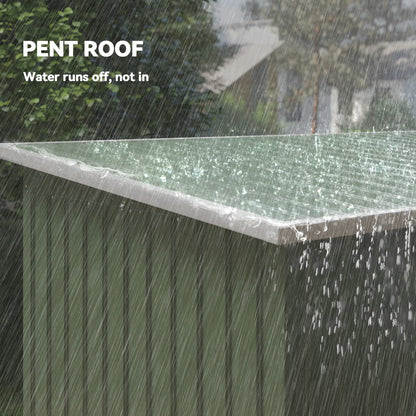 9' x 4' Metal Garden Storage Shed, with Foundation Kit, Light Green Sheds at Gallery Canada