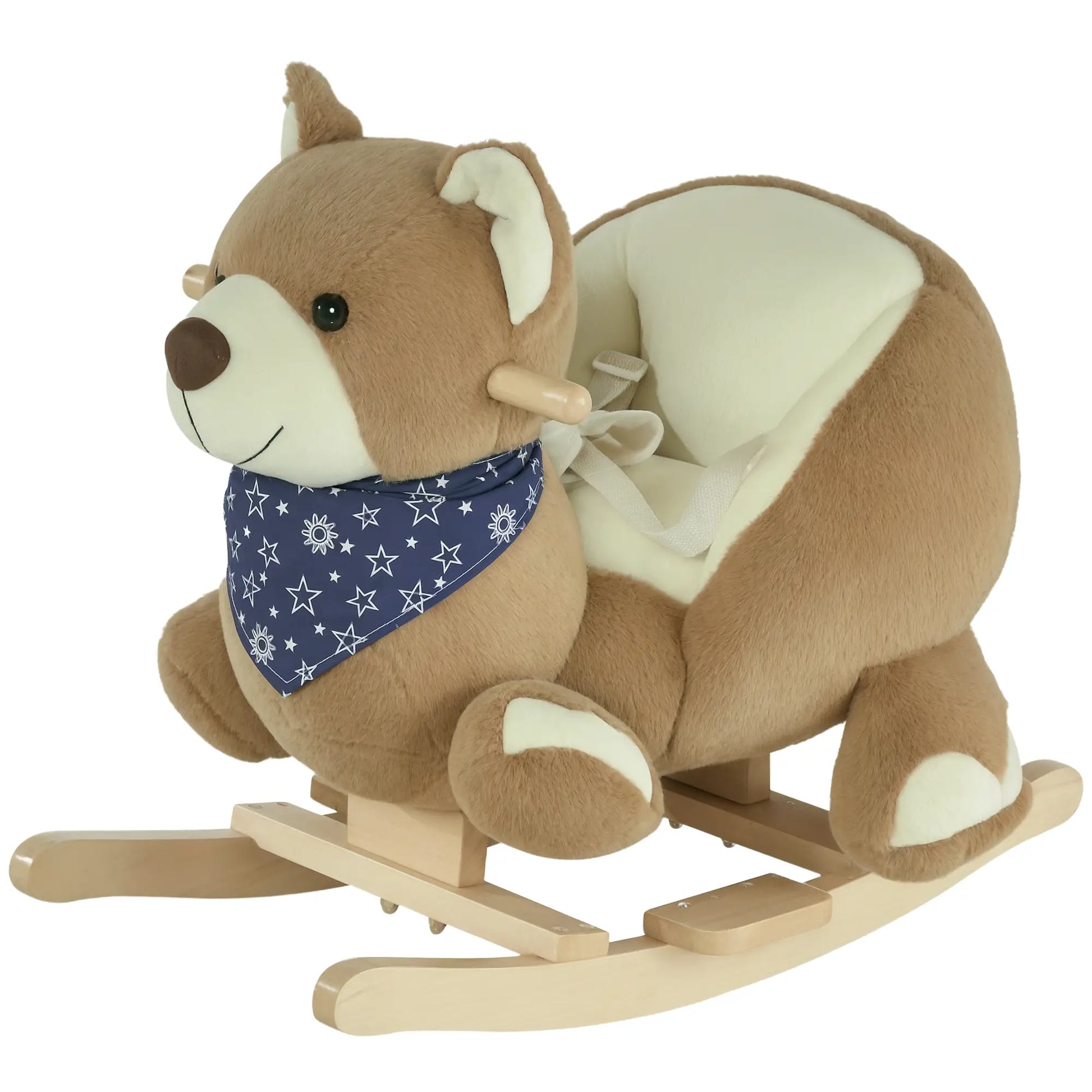 Kids Rocking Horse Toy, Bear Style, Soft Plush, 18-36 Months Rocking Horses Brown at Gallery Canada