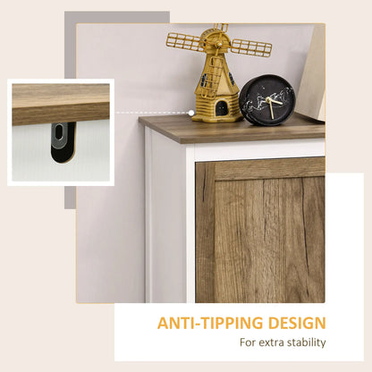 Farmhouse Sideboard, Storage Cabinet, 2 Doors, Shelves, 30.9" x 15.4" x 30.9", Dark Oak Bar Cabinets at Gallery Canada