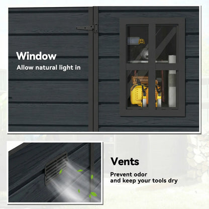 Outdoor Storage Shed, Lockable Door, Vents And Windows, Dark Grey Sheds at Gallery Canada