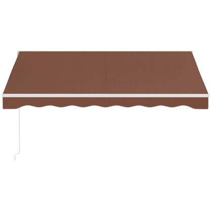 10' x 8' Store électrique rétractable, Abri d'ombre avec télécommande, Manivelle manuelle, Cadre en aluminium