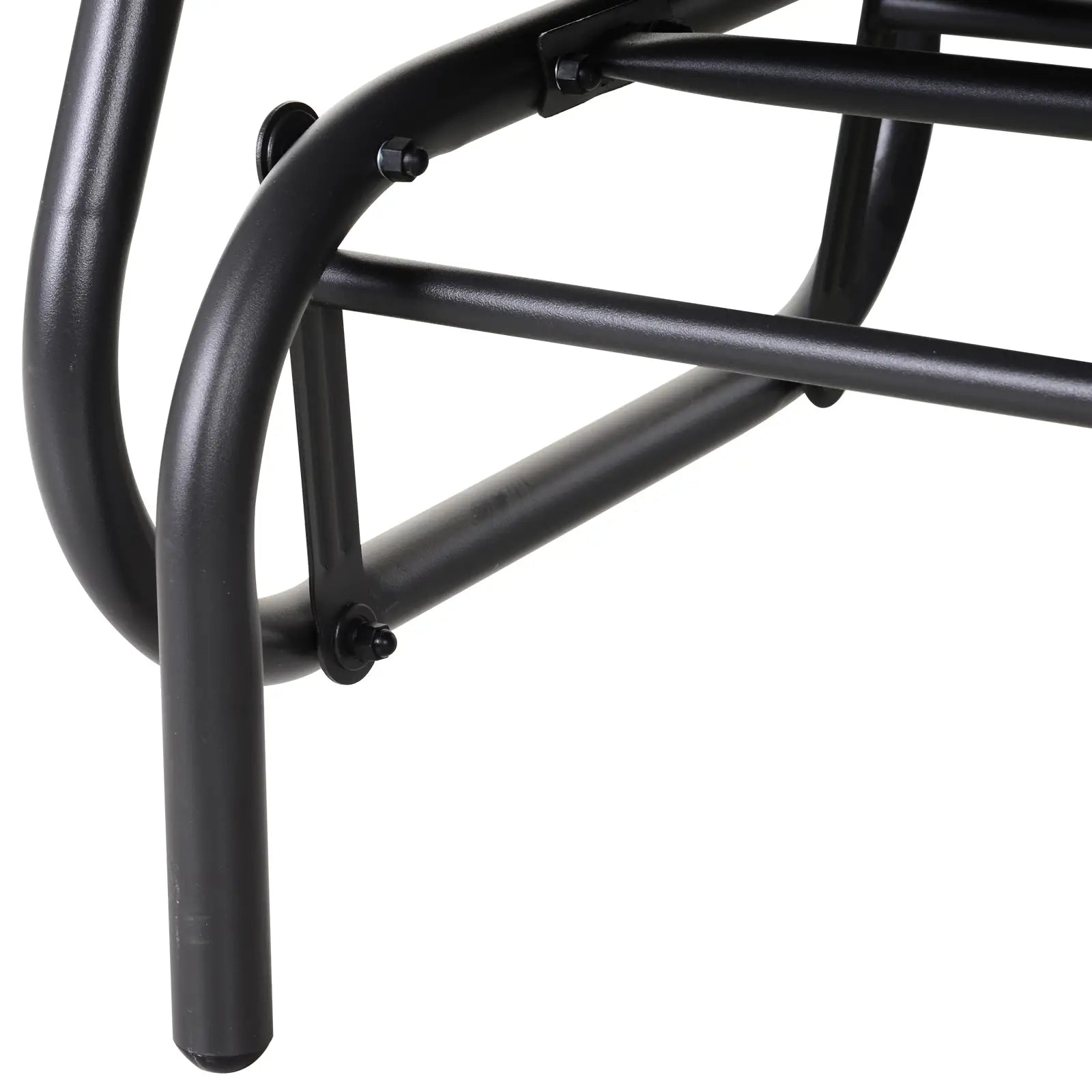 Double Glider Steel Sling Fabric Swing Chair, Heavy-Duty, Grey Outdoor Gliders at Gallery Canada