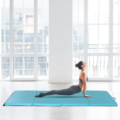 4'x8'x2" Folding Gymnastics Mat, Exercise Mat For Yoga MMA, Light Blue Gymnastics Mats at Gallery Canada