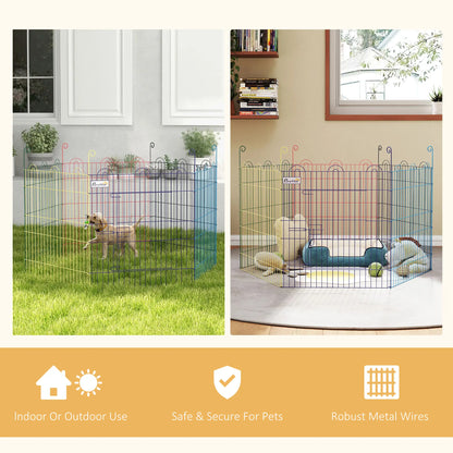 Portable Hexagon Metal Pet Playpen, Dog Exercise Fence, Multi-colored Houses, Kennels & Pens at Gallery Canada