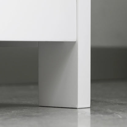 Tall Bathroom Storage Cabinet, 3-Tier Shelf with Door and Drawer, White Bathroom Cabinets at Gallery Canada