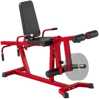 Machine de musculation 3-en-1 pour extension et flexion des jambes, banc de musculation réglable de 660 LBS, rouge