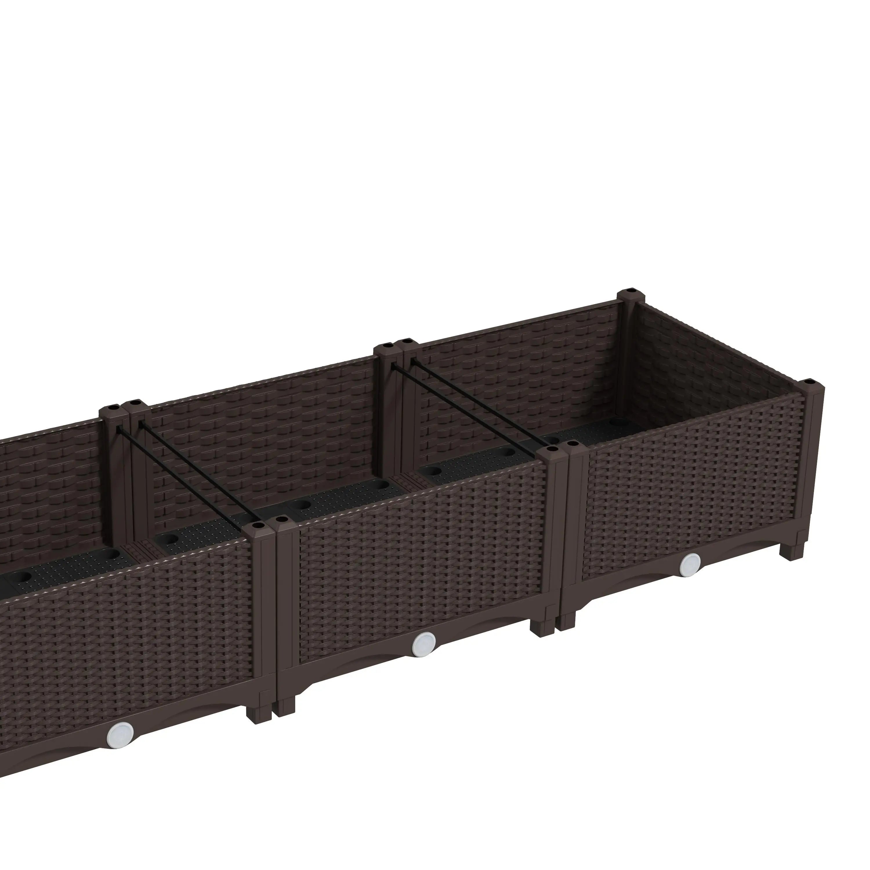 Raised Garden Bed Kit with Trellis, PE Cover, Zipper Door, 47 x 16 x 50 Inch Raised Garden Beds at Gallery Canada