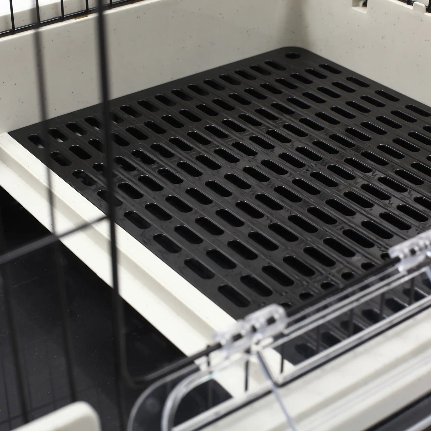 45"H 4-Level Rabbit Hutch, Universal Wheels, Slide-Out Tray, Black Houses & Habitats at Gallery Canada