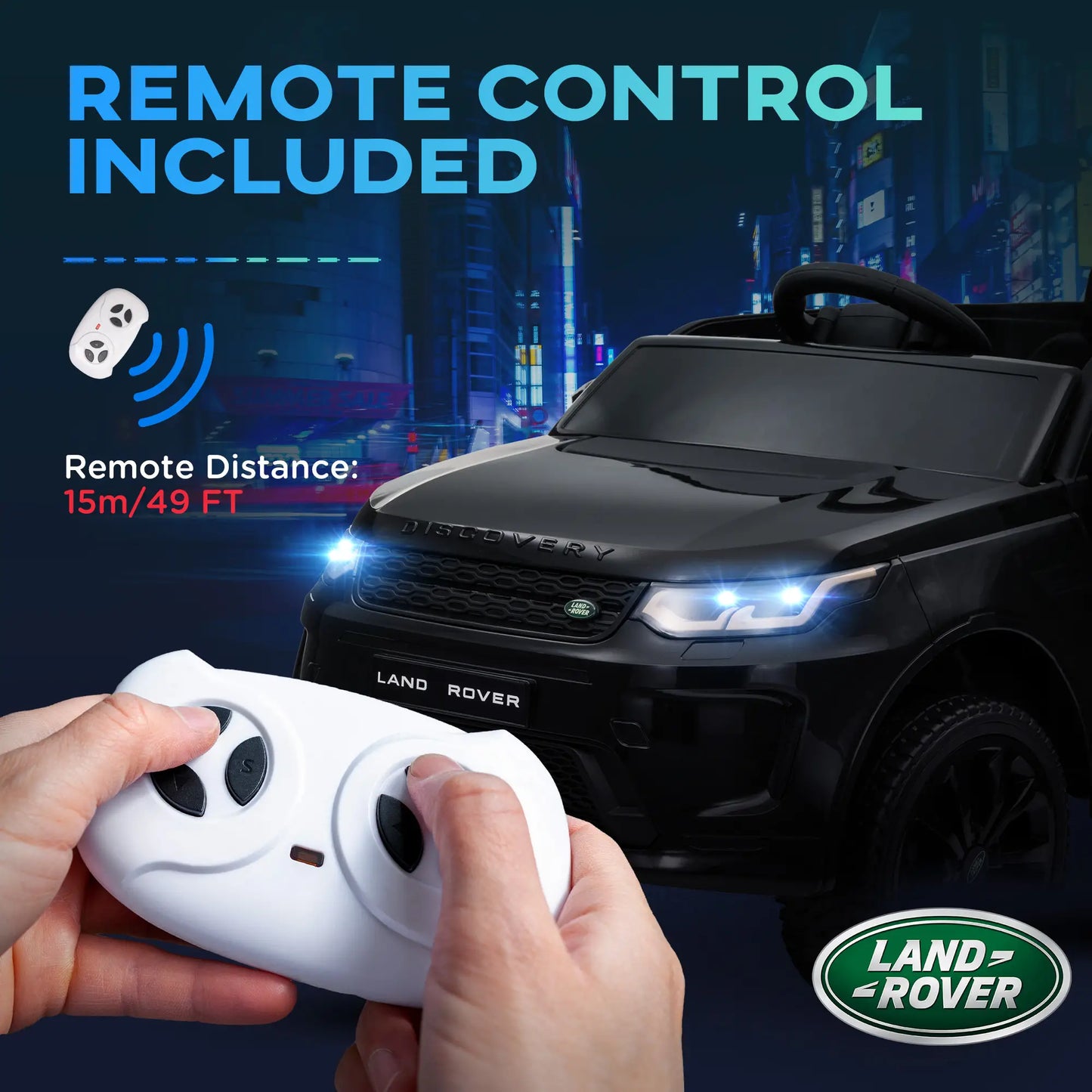 Land Rover Discovery Sport Licensed 12V Ride On Car, Black Electric Toy Cars at Gallery Canada