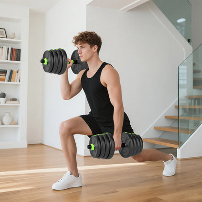Adjustable Dumbbell Set, 3 in 1 Weights, 66lb with Connector, Non-Slip Grip Dumbbells & Barbells at Gallery Canada