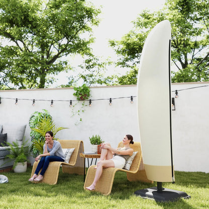 87-Inch Patio Umbrella Cover, 10ft to 13ft, Coffee and Beige Umbrella Covers at Gallery Canada