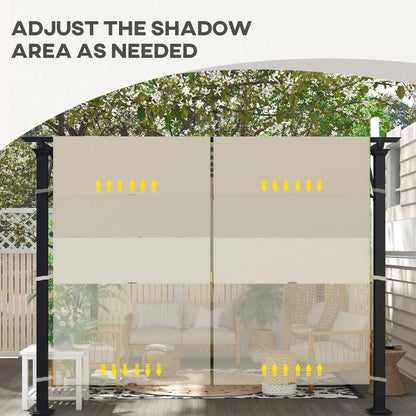 UV Protection Pergola Canopy, 10' x 10', Khaki Gazebo Canopy Replacement at Gallery Canada