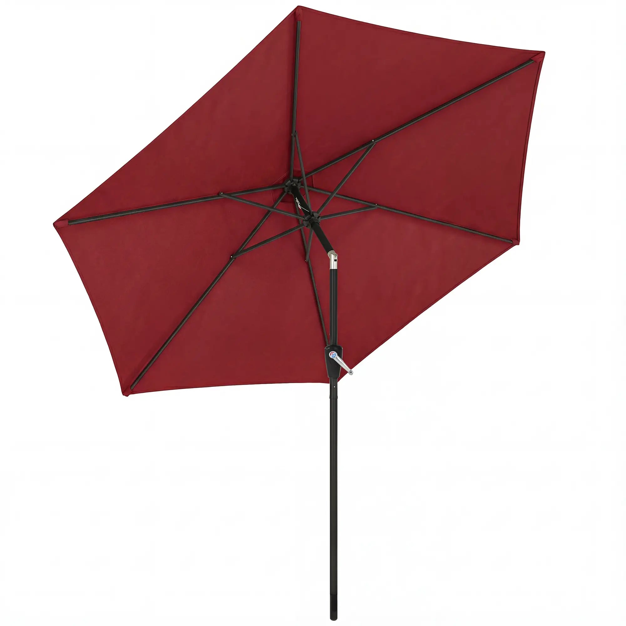 9FT Patio Umbrella, Tilt Crank, 6 Ribs, UV Protection Sun Umbrellas at Gallery Canada