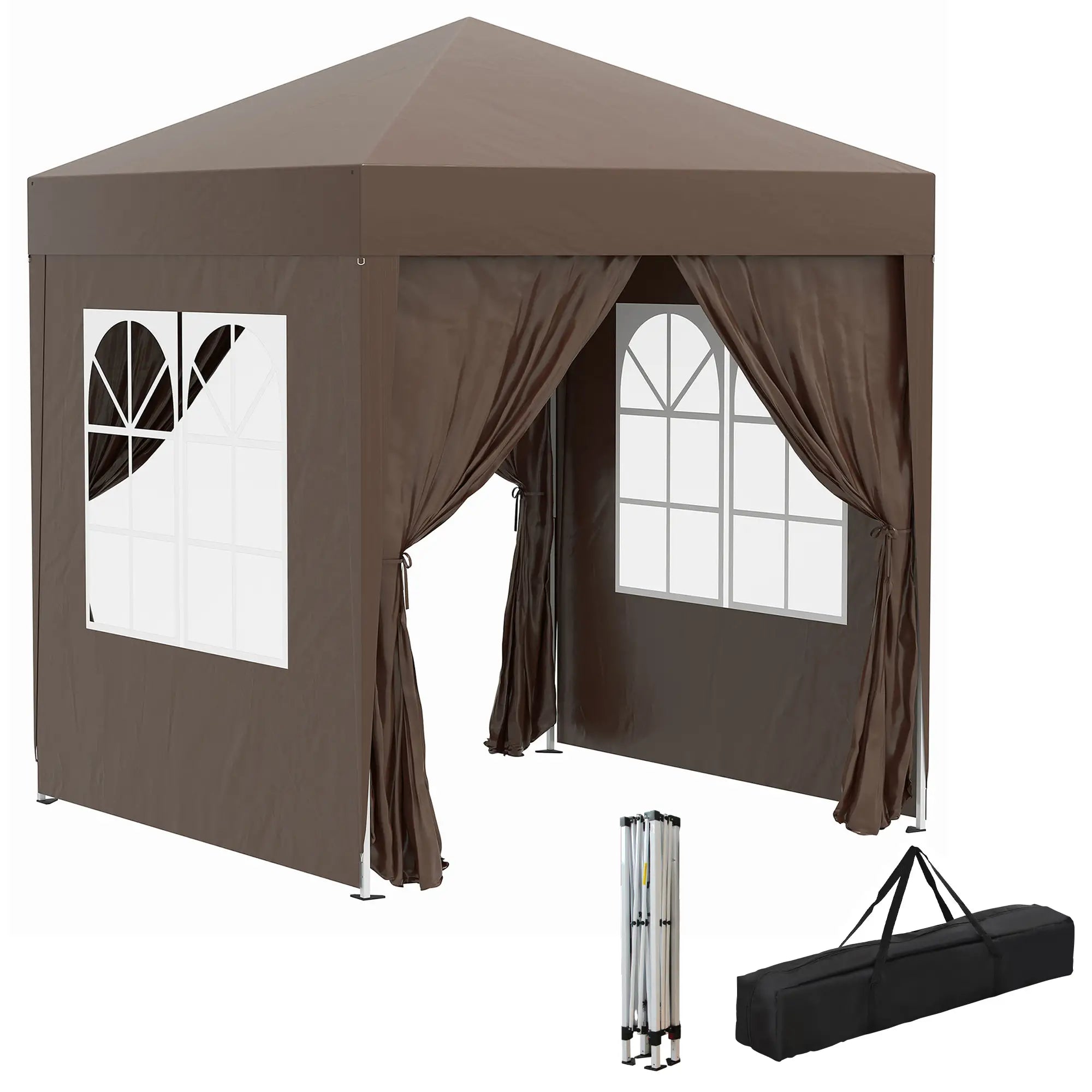 6.6'x6.6' Pop Up Canopy Tent, Instant Sun Shelter Gazebo, Coffee Pop Up Canopies at Gallery Canada