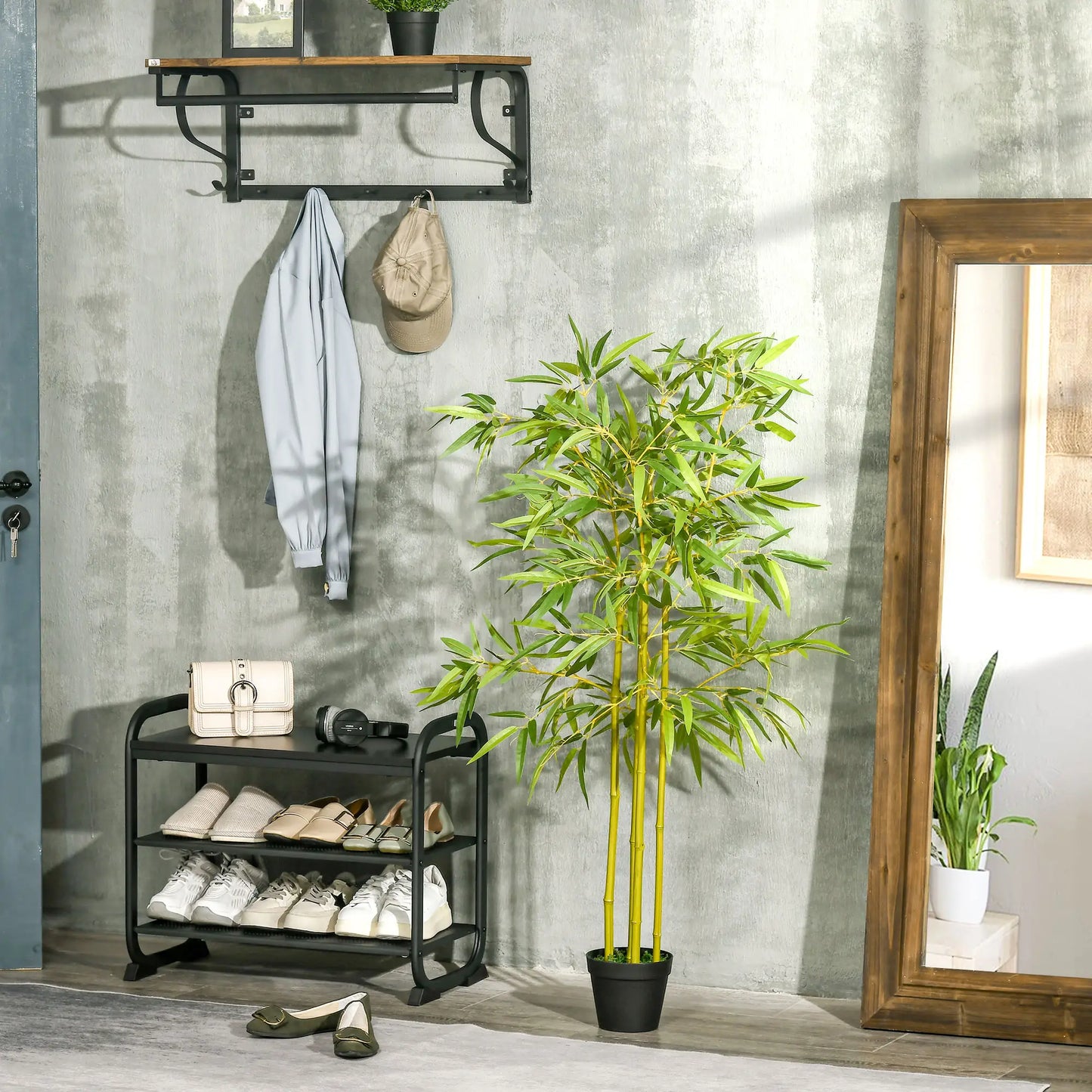 4FT Artificial Bamboo Tree, Faux Greenery Plant, Decorative Tree in Nursery Pot for Indoor Outdoor Décor Artificial Trees at Gallery Canada